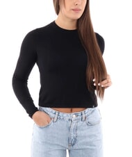 CALVIN KLEIN CK JEANS Pulover scurt cu guler rotund - Pulovere pentru femei