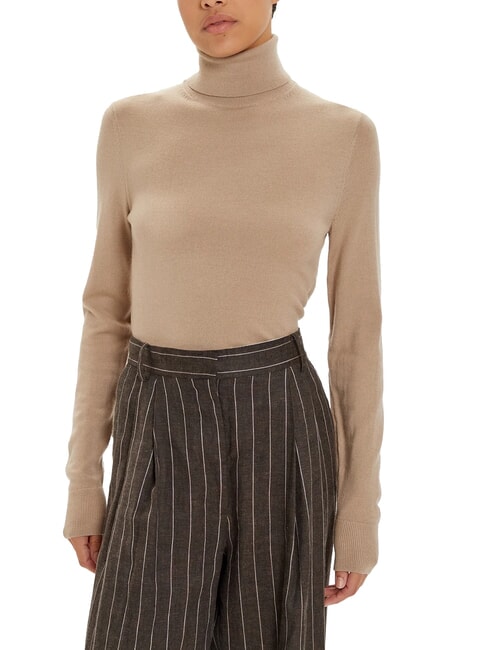 CALVIN KLEIN CK Pulover slim fit din lână cu guler înalt amforă - Pulovere pentru femei