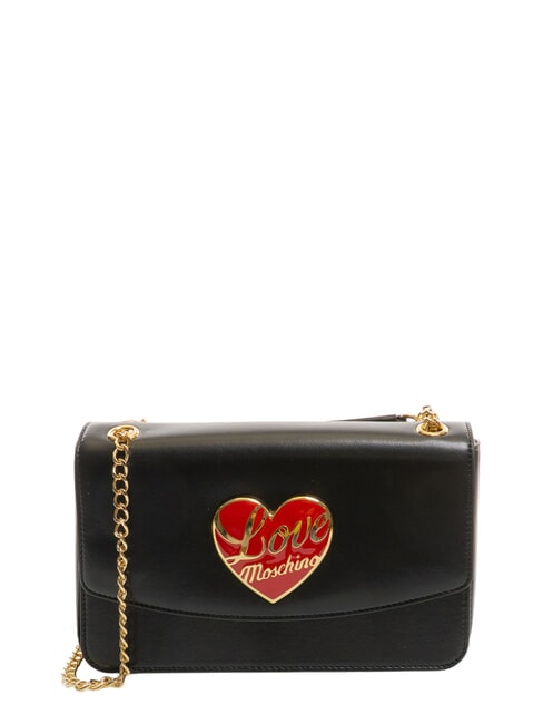LOVE MOSCHINO LOVE HEART  Geantă de umăr negru - Genți femei