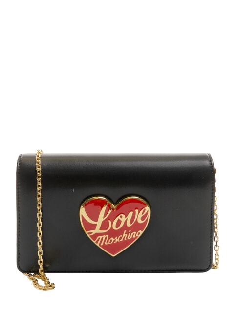 LOVE MOSCHINO LOVE HEART  Geantă de umăr negru - Genți femei