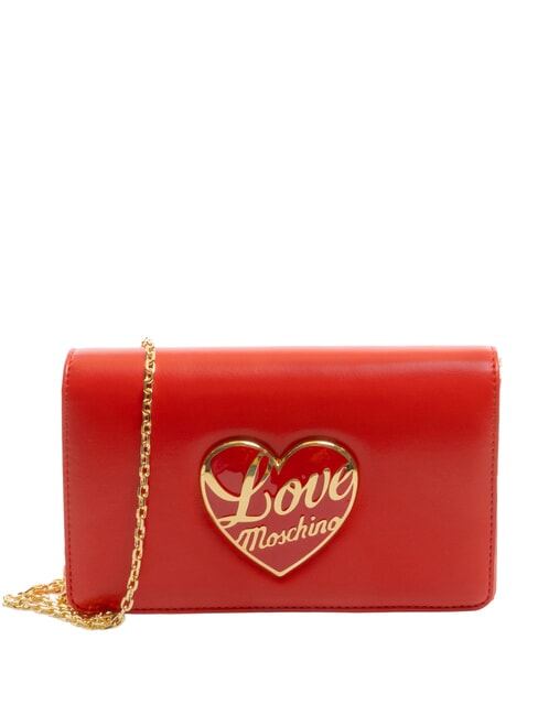 LOVE MOSCHINO LOVE HEART  Geantă de umăr RED - Genți femei