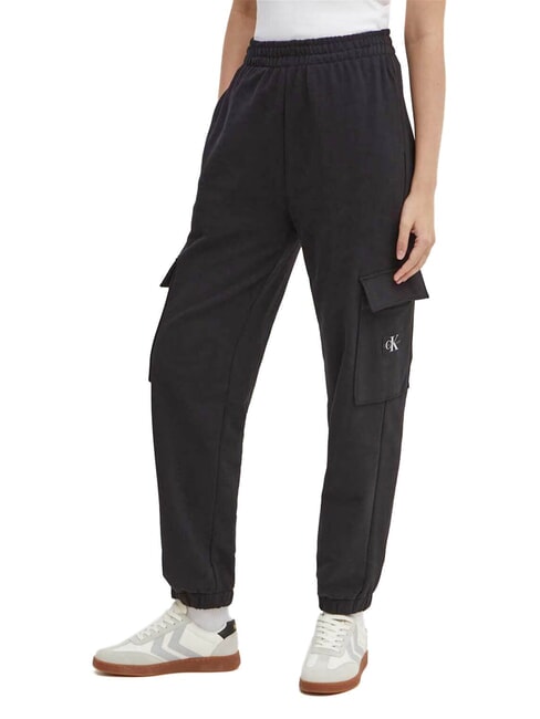 CALVIN KLEIN CK JEANS Pantaloni de jogging cu buzunare mari ck negru - Costume sport pentru femei