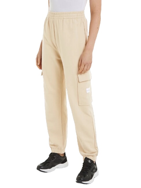 CALVIN KLEIN CK JEANS Pantaloni de jogging cu buzunare mari kaki pal - Costume sport pentru femei