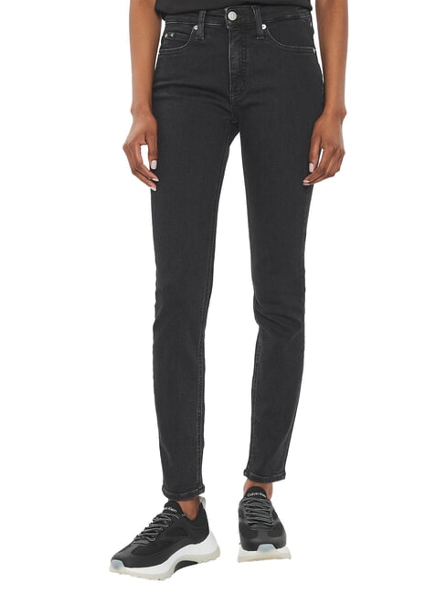CALVIN KLEIN CK JEANS Blugi skinny cu talie medie denim negru - Jeans