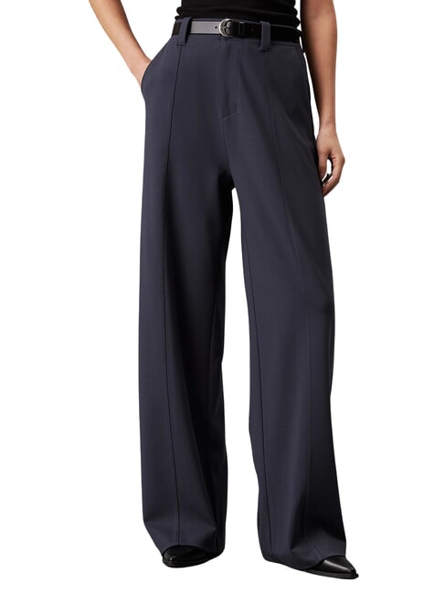 CALVIN KLEIN CK JEANS Pantaloni din jerseu cu picior larg abanos - Pantaloni pentru femei