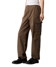 CALVIN KLEIN CK JEANS Pantaloni cargo din bumbac periat - Pantaloni pentru femei