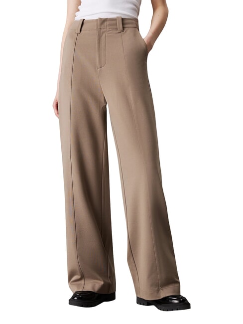 CALVIN KLEIN CK JEANS Pantaloni din jerseu cu picior larg tigrat - Pantaloni pentru femei