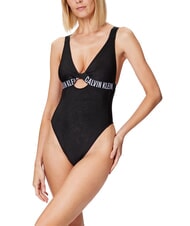 CALVIN KLEIN CK Costum de baie dintr-o singură piesă cu panglici cu logo - Costume de baie pentru femei