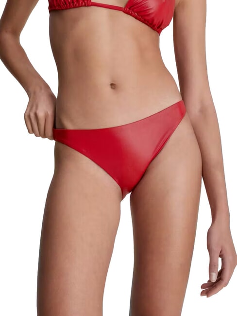 CALVIN KLEIN CK Costum de bikini slip roșu de livadă - Costume de baie pentru femei