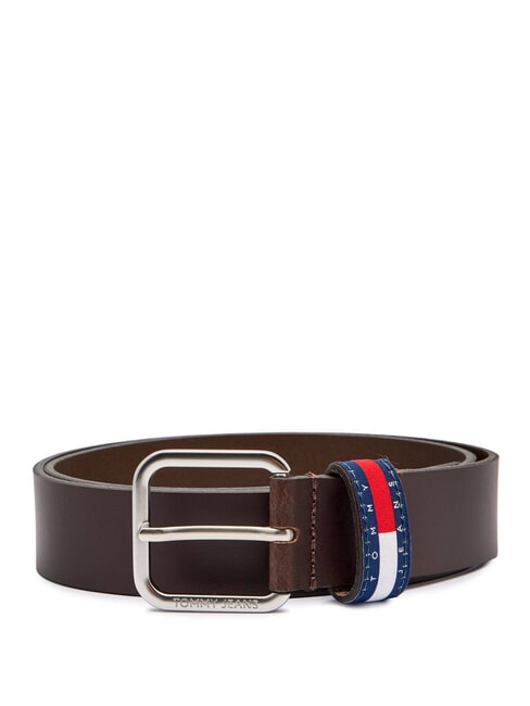 TOMMY HILFIGER TJM RYAN Curea de piele maro inchis - Curele