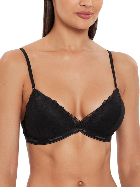 CALVIN KLEIN CK Sutien tip bralette din dantelă negru - Lenjerie de corp pentru femei