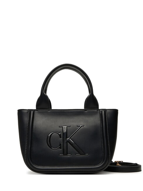 CALVIN KLEIN BOLD MONOGRAM Geantă mini cu curea de umăr pe negru - Genți femei