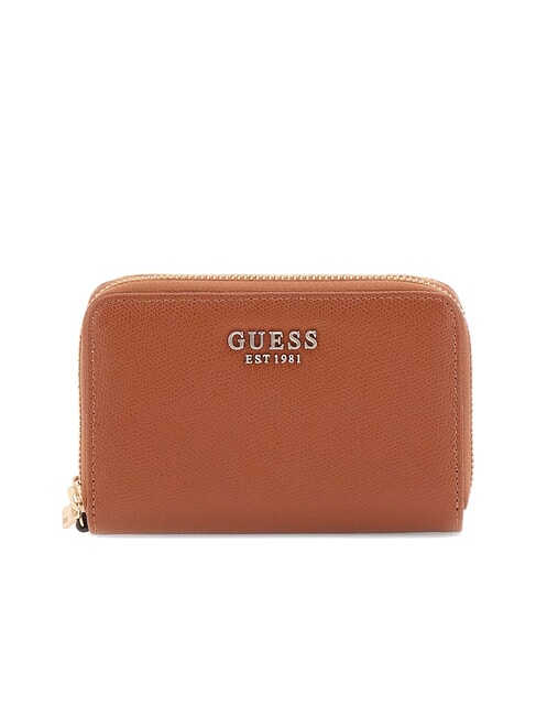 GUESS AMORETTE Portofel mediu cu 2 fermoare COGNAC - Portofele femei