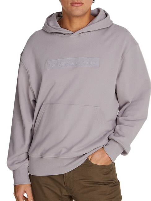 CALVIN KLEIN CK JEANS Hanorac cu logo-ul cutiei pescăruș gri - hanorace