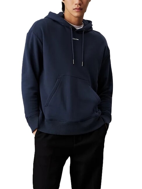 CALVIN KLEIN CK Hanorac cu buzunar și glugă cerneală - hanorace