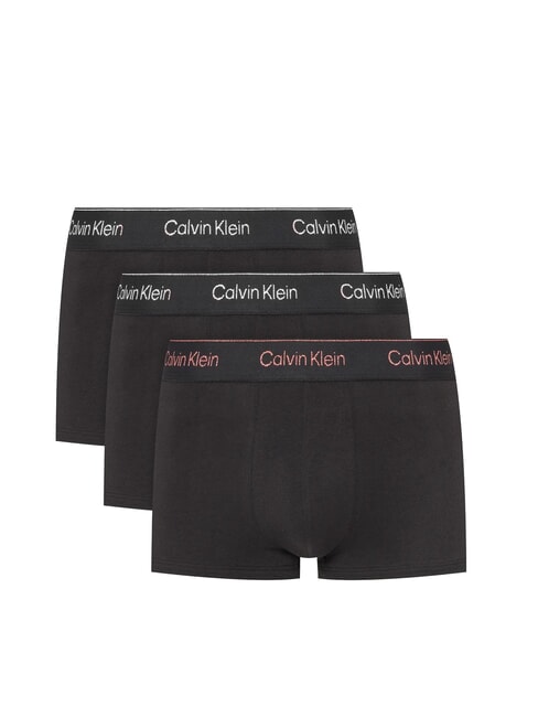 CALVIN KLEIN CK 3 boxeri elastici cu logo lurex b- argintiu, roșu, lurex argintiu lgs - Slip pentru bărbați
