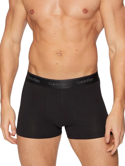 CALVIN KLEIN CK Boxeri cu elastic contrastant negru - Slip pentru bărbați