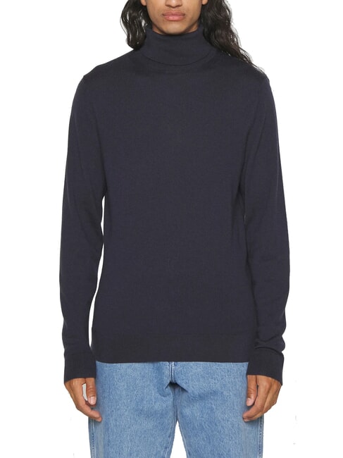 CALVIN KLEIN CK Pulover slim fit din lână cu guler înalt cerul nopții - Pulovere pentru bărbați