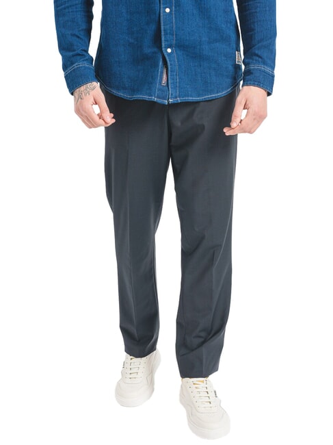 CALVIN KLEIN CK Pantaloni slim fit din amestec de lână negru - Pantaloni