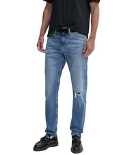 CALVIN KLEIN CK JEANS Blugi slim fit cu croială conică și talie &icirc;naltă - Jeans