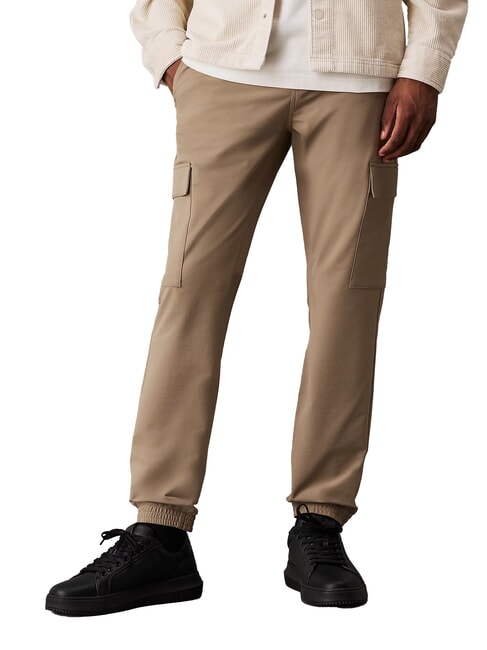 CALVIN KLEIN CK JEANS Pantaloni jogger cargo elastici tigrat - Jeans