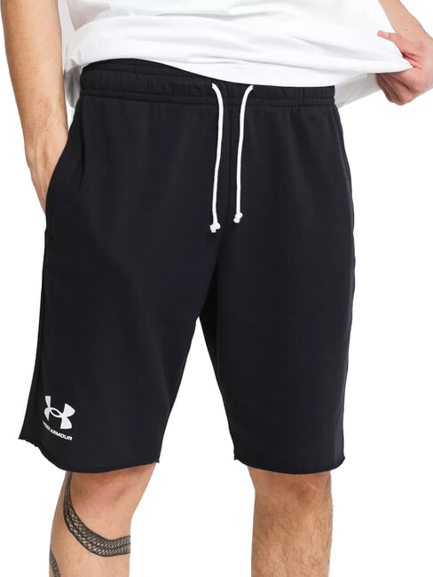 UNDER ARMOUR RIVAL TERRY Pantaloni scurți sport negru - Costume sport pentru bărbați