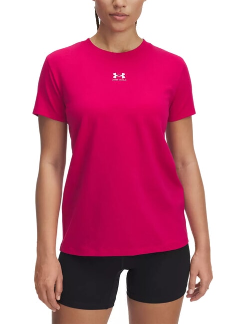 UNDER ARMOUR RIVAL CORE Tricou fuchsia umbrită - tricou
