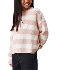 CALVIN KLEIN CK KIDS Pulover cu guler rotund și dungi - Pulovere pentru copii