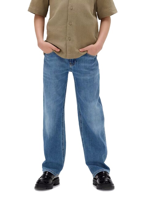 CALVIN KLEIN CK KIDS Blugi cu picior lat pentru copii erou albastru spălat - Pantaloni pentru copii