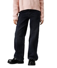 CALVIN KLEIN CK KIDS Blugi de fete cu croială lejeră albastru negru rigid - Pantaloni pentru copii - 1
