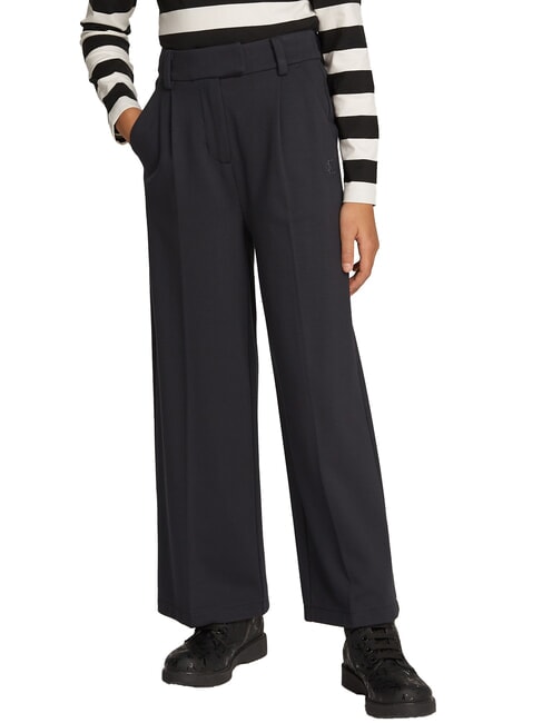 CALVIN KLEIN CK KIDS Pantaloni drepți pentru fete ck negru - Pantaloni pentru copii