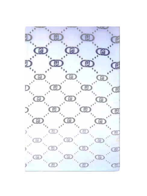 LIUJO LOGO Eșarfă degradată cu logo integral denim deschis - Eșarfe