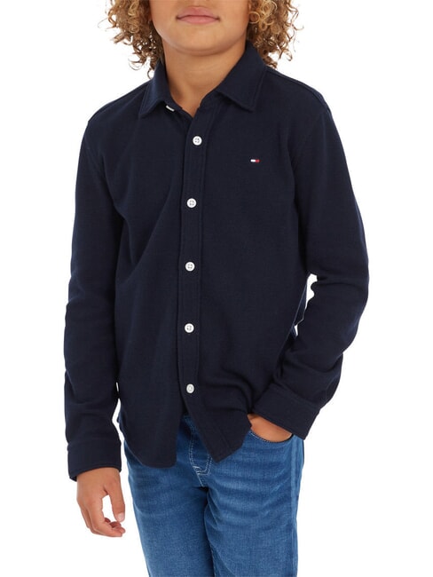 TOMMY HILFIGER TH KIDS Cămașă de bumbac cerul deșertului - cămăși pentru copii