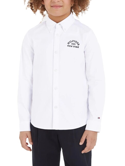 TOMMY HILFIGER TH KIDS New York Cămașă de bumbac alb - cămăși pentru copii