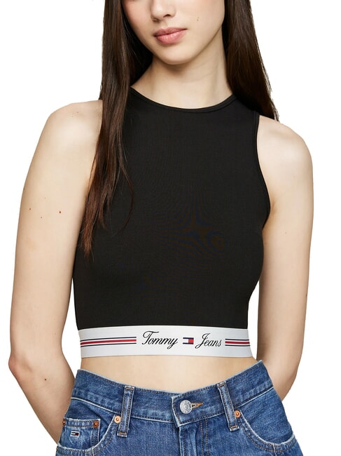 TOMMY HILFIGER TH JEANS Top negru - tricou
