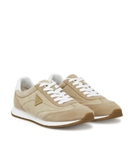 GUESS JOGGIN2 Teniși sport din piele &icirc;ntoarsă taupe - Pantofi femei - 1