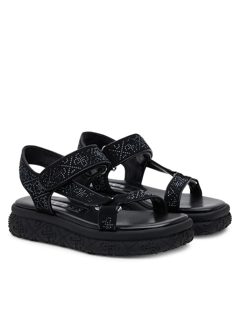 GUESS LODE Sandale cu platformă și strasuri BLACK - Pantofi femei