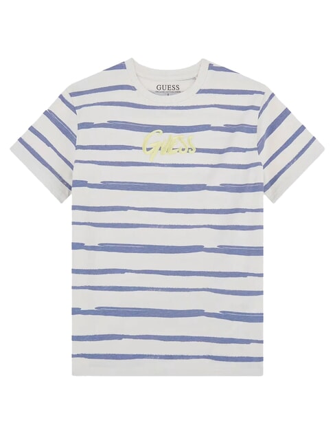 GUESS KIDS Tricou cu mânecă scurtă și dungi fantezie albastru-gri - Tricou copil