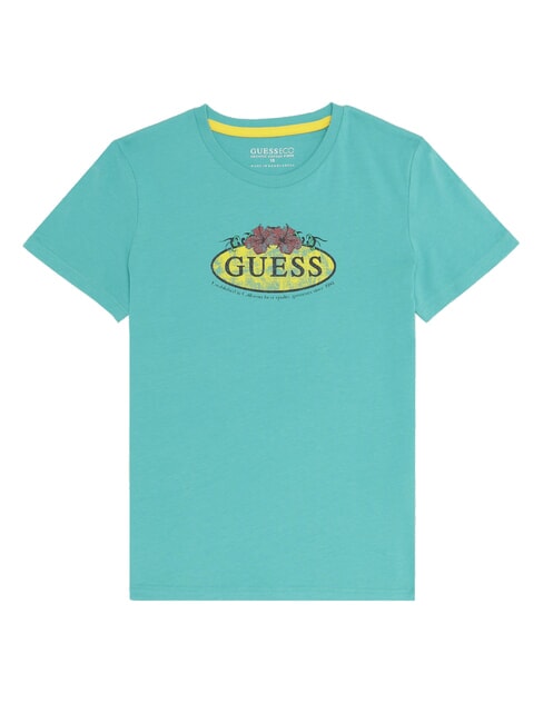 GUESS KIDS Tricou cu mânecă scurtă mentă de jad - Tricou copil