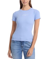 GUESS JEANS EMBRO SLIM Tricou cu m&acirc;necă scurtă și nervuri - tricou