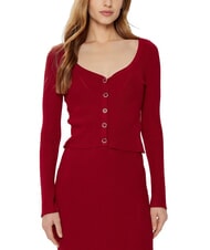 GUESS KATELYN Cardigan cu nervuri și nasturi bijuterie - Pulovere pentru femei