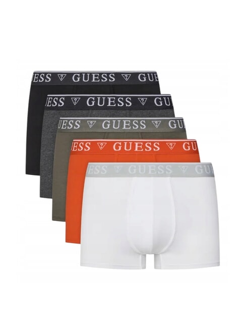 GUESS LOGO CLASSIC 5 boxeri multicolori negru alb melanj lava - Slip pentru bărbați