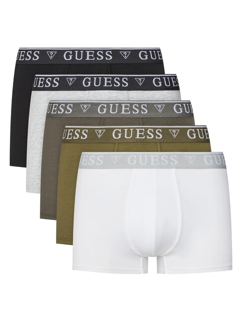 GUESS LOGO CLASSIC 5 boxeri multicolori negru alb gri lavă ol - Slip pentru bărbați