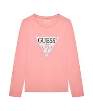 GUESS KIDS Tricou cu mânecă lungă și strasuri - Tricou copil