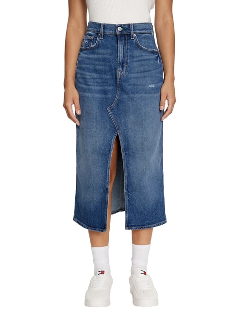 TOMMY HILFIGER TH JEANS Fustă lungă din denim denim mediu - Fuste pentru femei