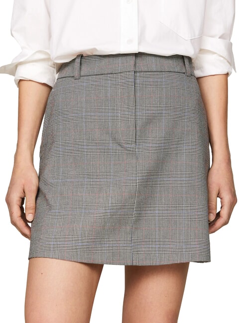 TOMMY HILFIGER TH Fustă verificare globală STP/s/textură gri h - Fuste pentru femei