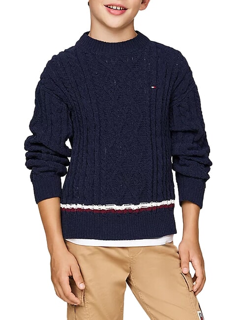 TOMMY HILFIGER TH KIDS Pulover pentru copii cerul deșertului - Pulovere pentru copii