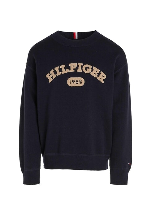 TOMMY HILFIGER TH KIDS 1985 Pulover de bumbac cerul deșertului - Pulovere pentru copii