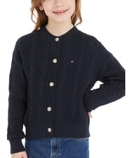 TOMMY HILFIGER TH KIDS Cardigan din bumbac - Pulovere pentru copii