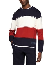 TOMMY HILFIGER TH  Pulover cu guler rotund din bumbac - Pulovere pentru bărbați